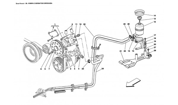 HYDRAULIC STEERING PUMP AND TANK