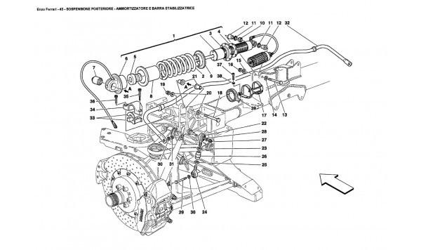 REAR SUSPENSIONS - SHOCK ABSORBER AND STABILIZER BAR