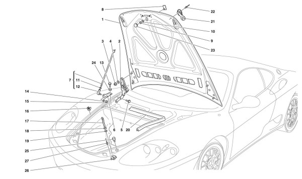 FRONT HOOD AND OPENING DEVICE