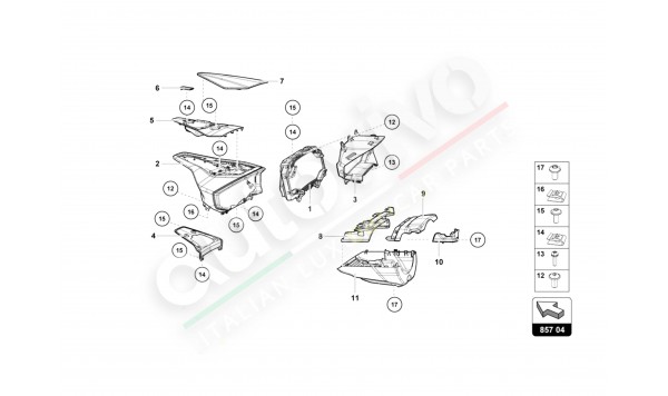 857_04_00 INSTRUMENT HOUSING FOR REV COUNTER AND DAILY DISTANCE RECORDER