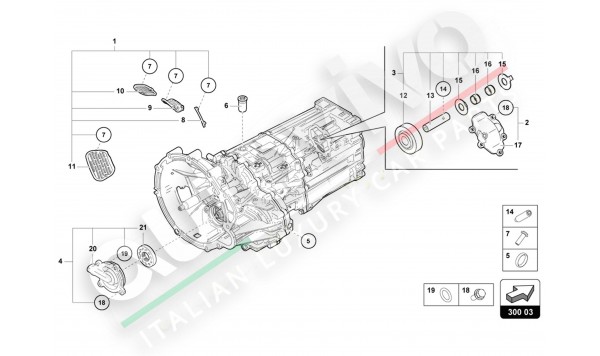 300.03.00 outer components for gearbox