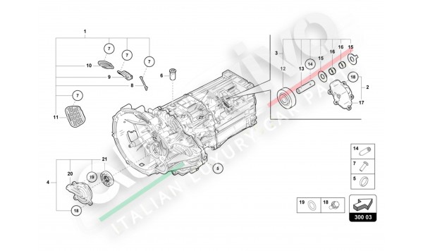 300.03.00 outer components for gearbox