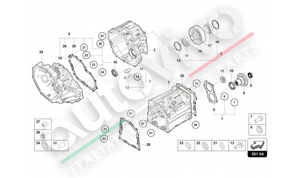 301.04.00 outer components for gearbox