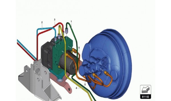 051 brake servo, pipes and vacuum system