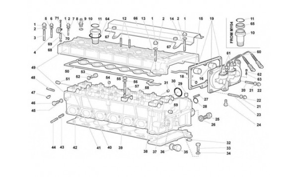 001 right cylinder head